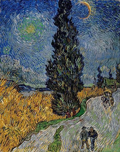 Road with Cypress and Star is a famous painting by Vincent van Gogh